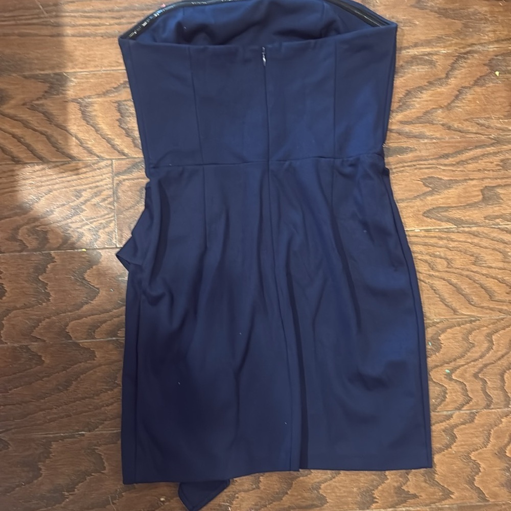 Amanda Uprichard strapless navy ruffle dress, medium - Picture 5 of 9